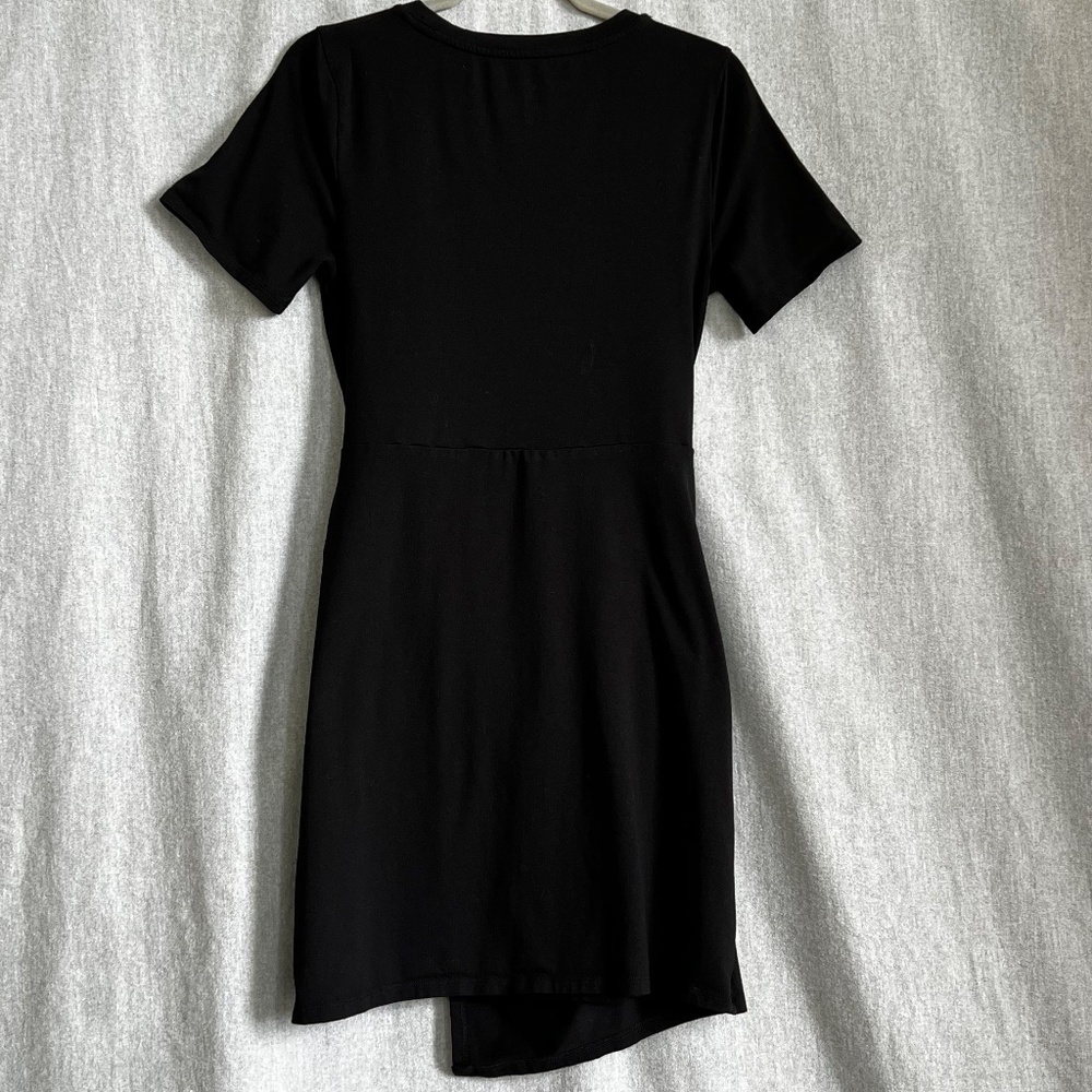 A New Day Women Cotton Blend Front Tie T-shirt Dress Sz S Casual Athleisure